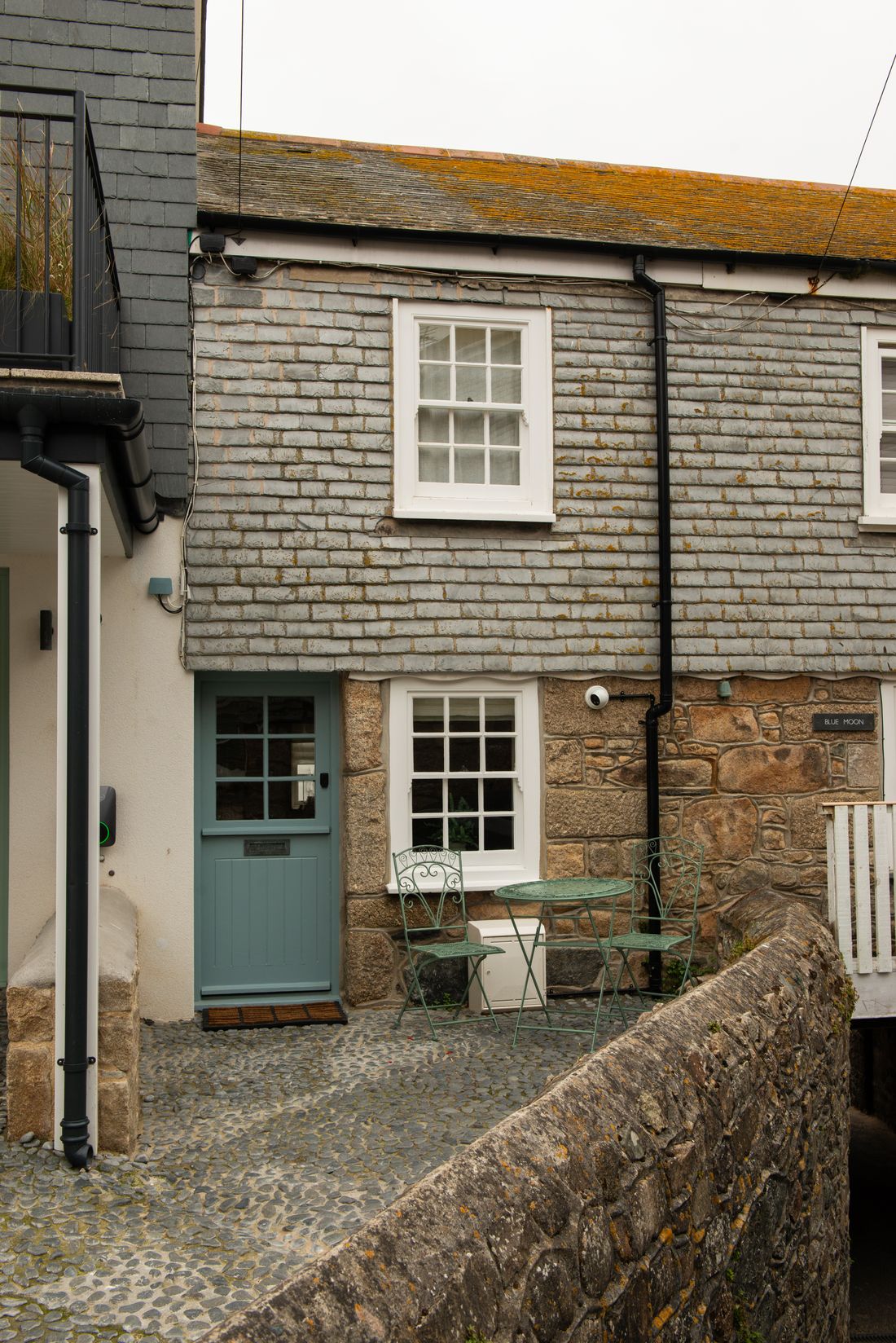 Cobbled lane beside the building