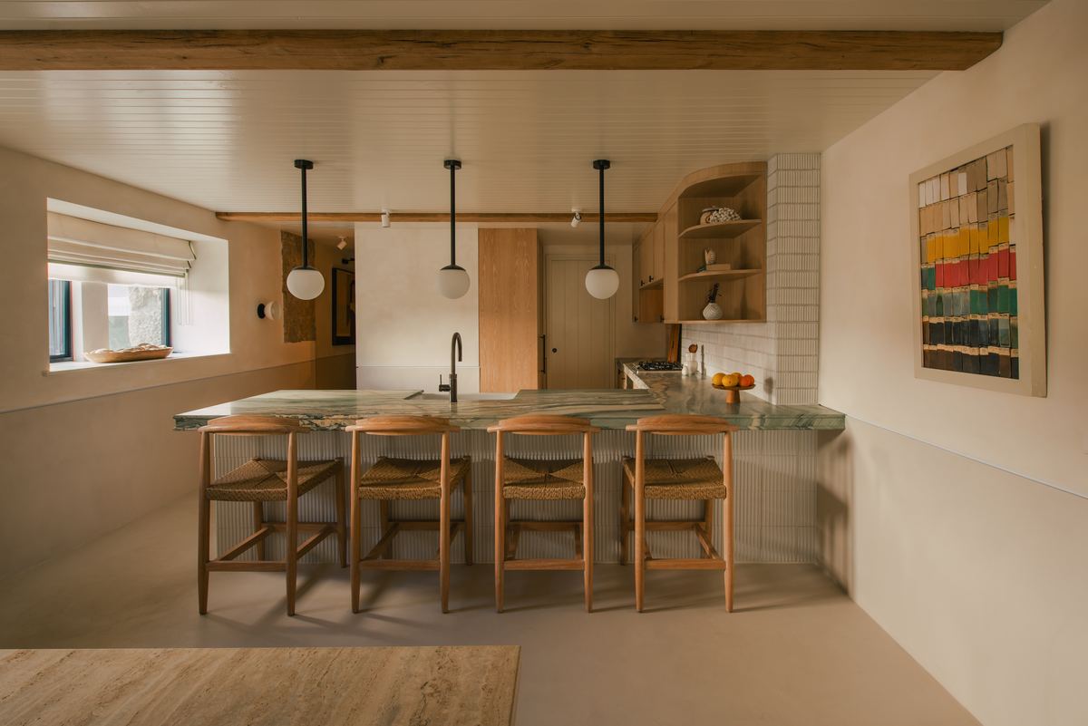 Kitchen bar with stools