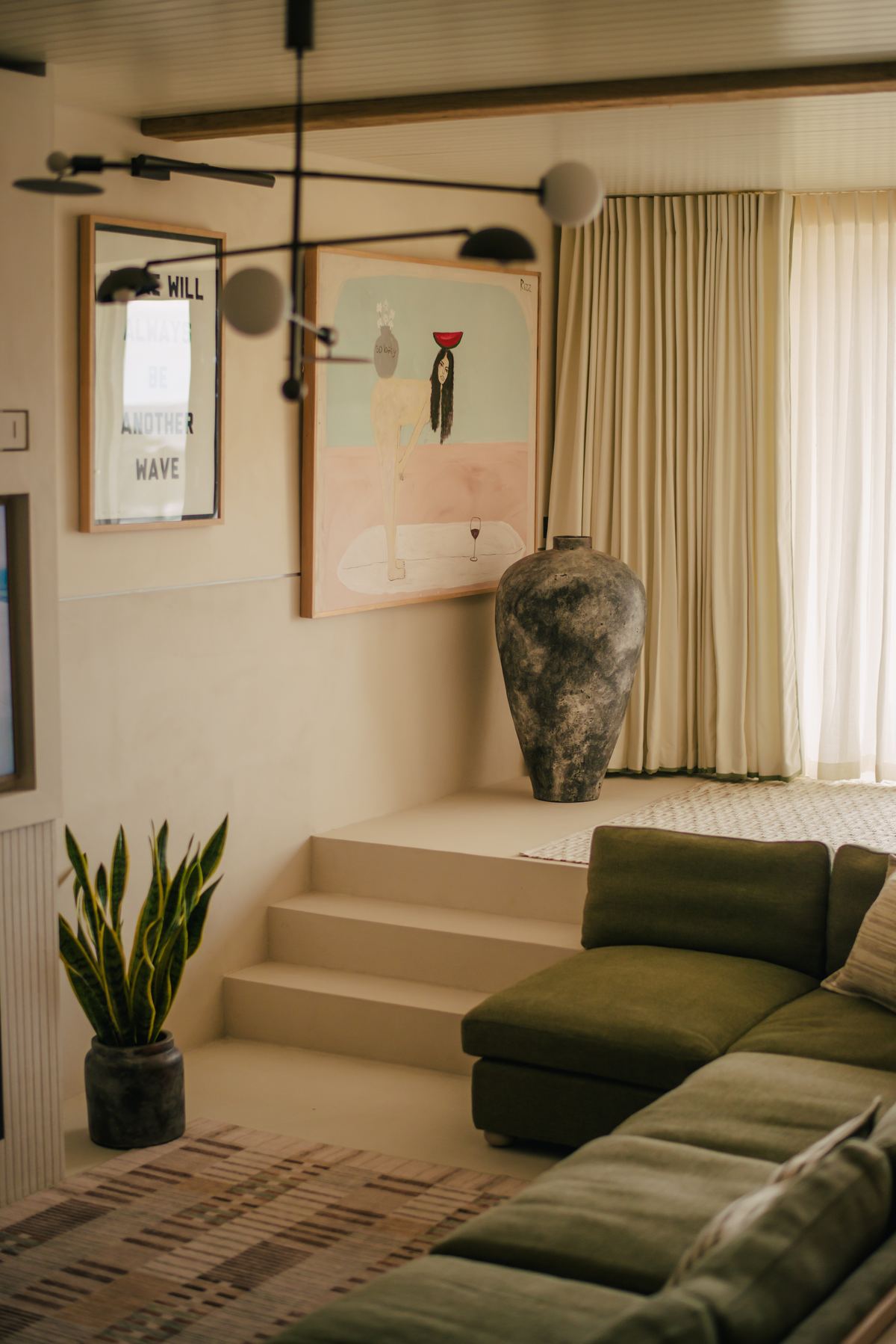 Sunken sitting area