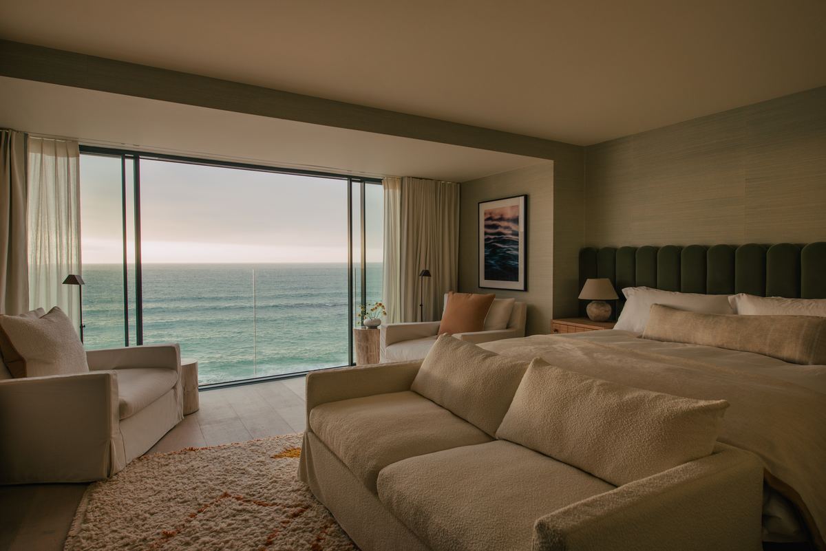 Principal bedroom with sea views
