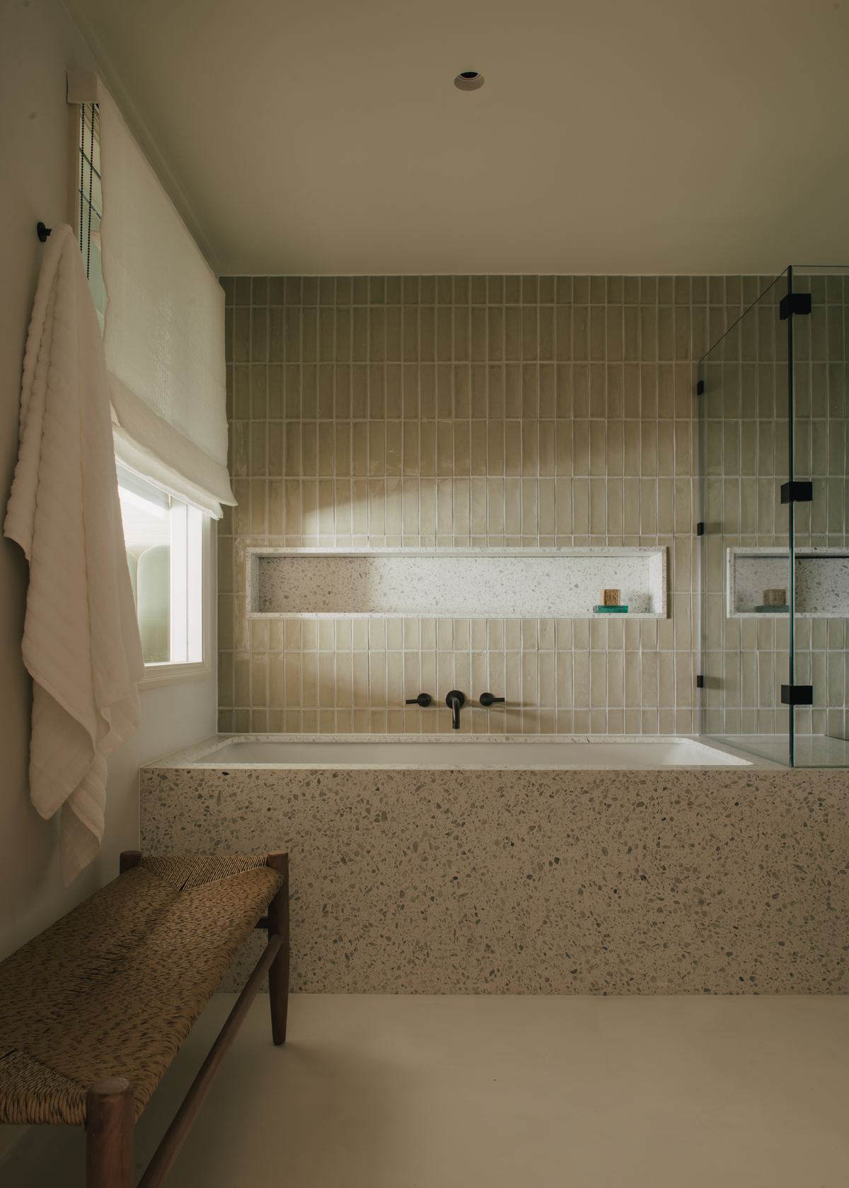 Bathroom with tiled shower