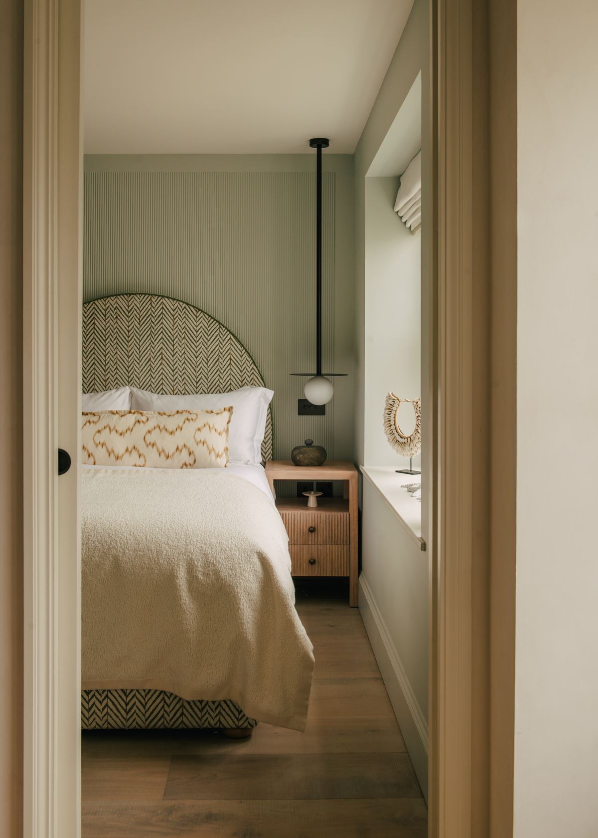 Bedroom seen through the doorway