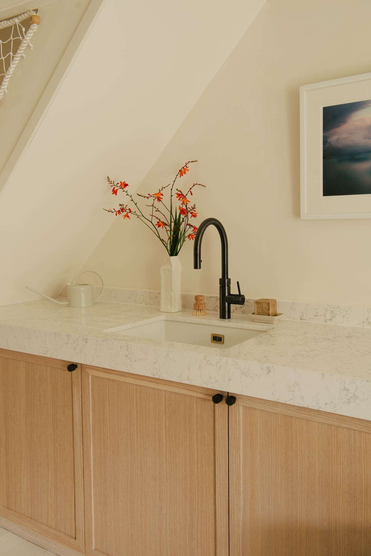 Kitchen with pale timber joinery