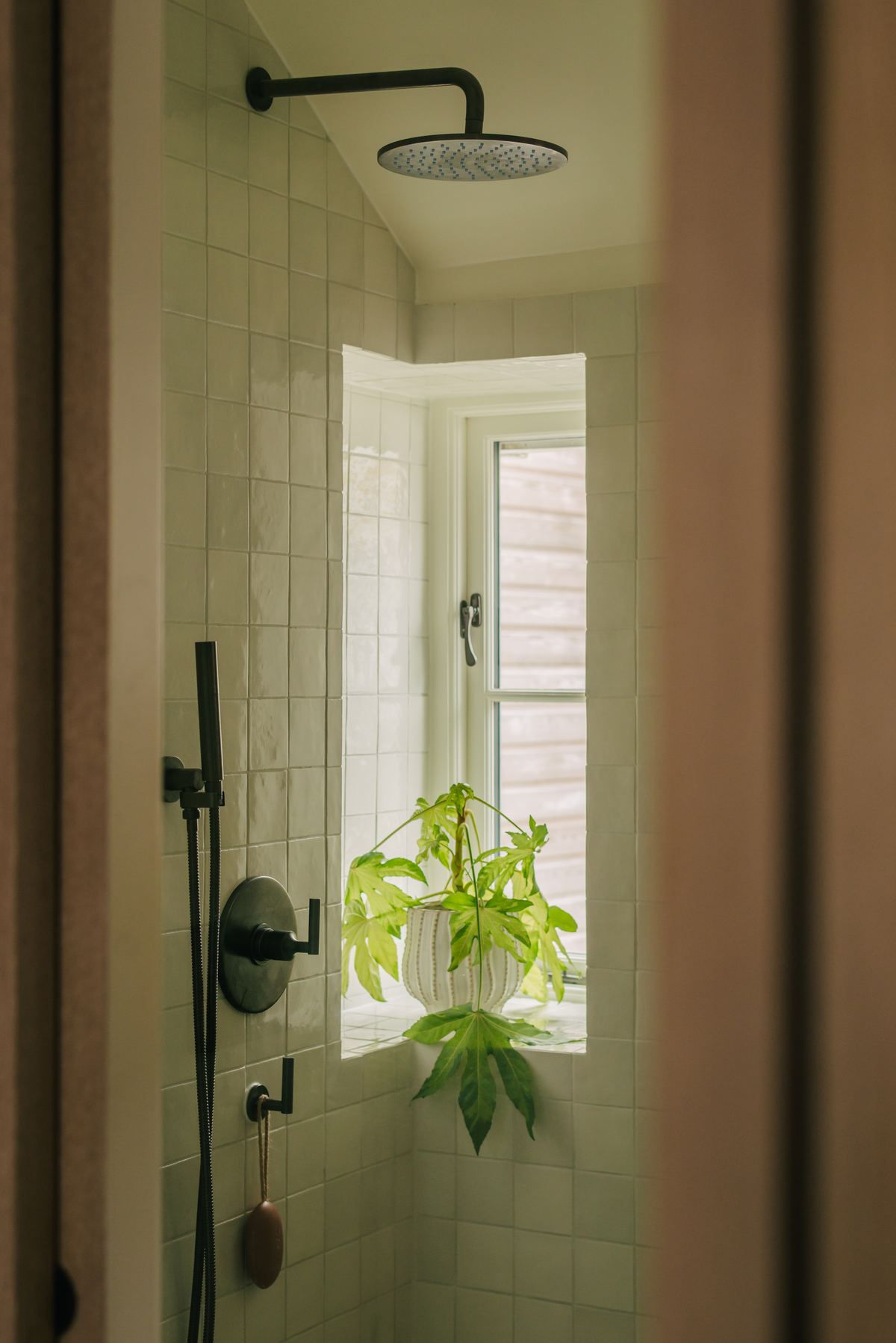 Tiled shower