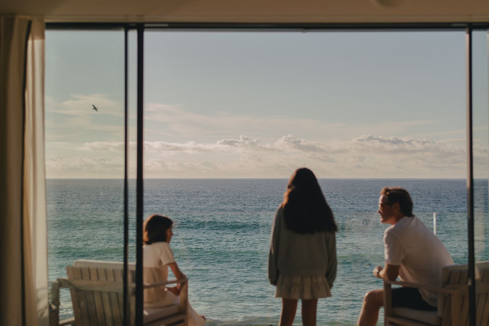 Looking out to sea from the balcony