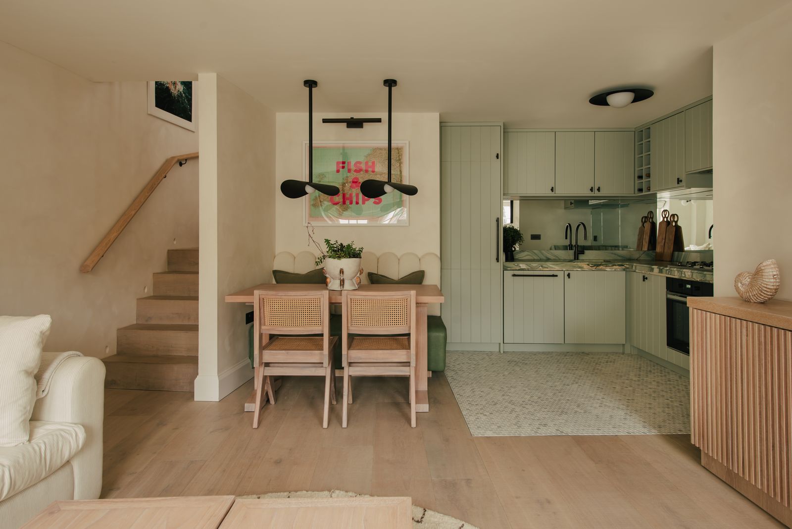 Kitchen and dining area